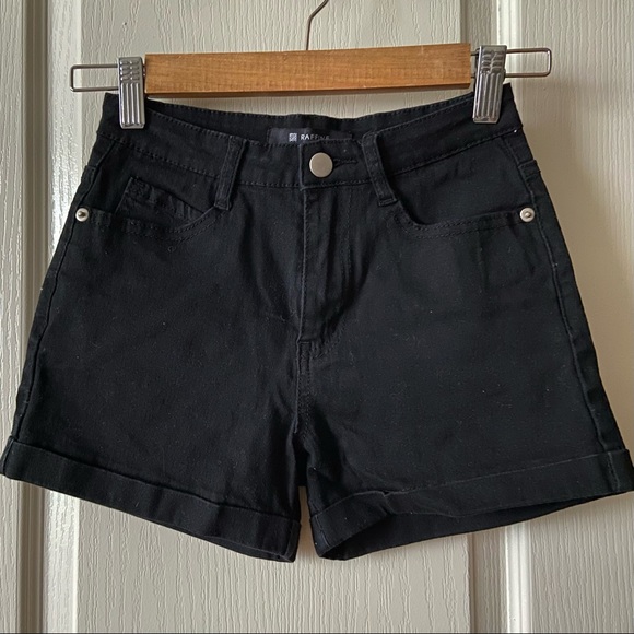 high waisted black short - Picture 3 of 8